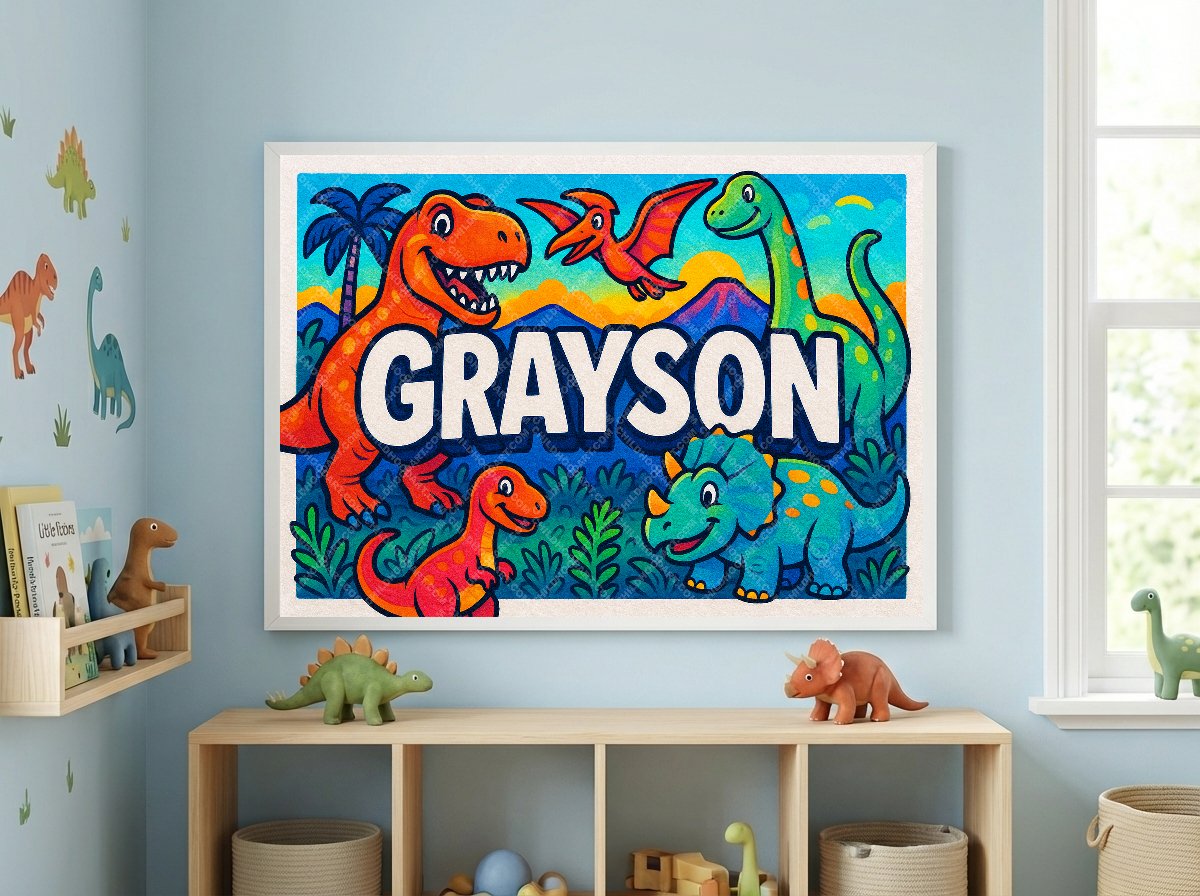 Personalized name art for Grayson