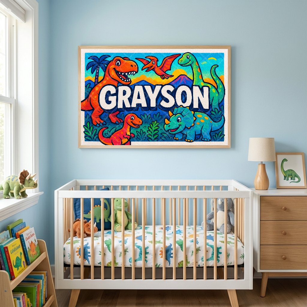 Personalized name art for Grayson
