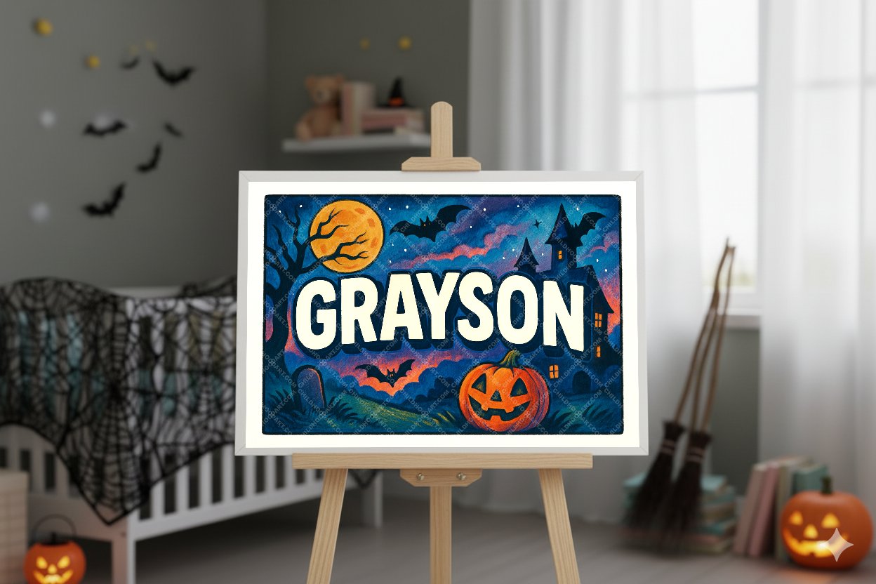 Personalized name art for Grayson