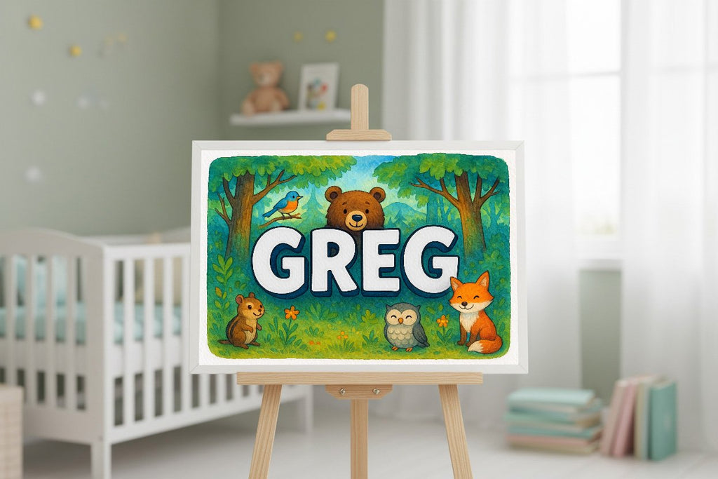 Personalized name art for Greg