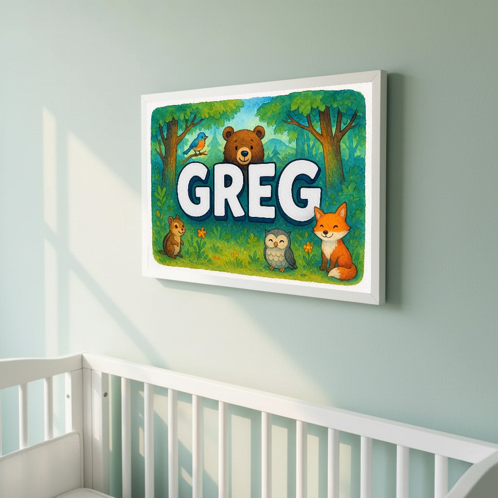 Personalized name art for Greg
