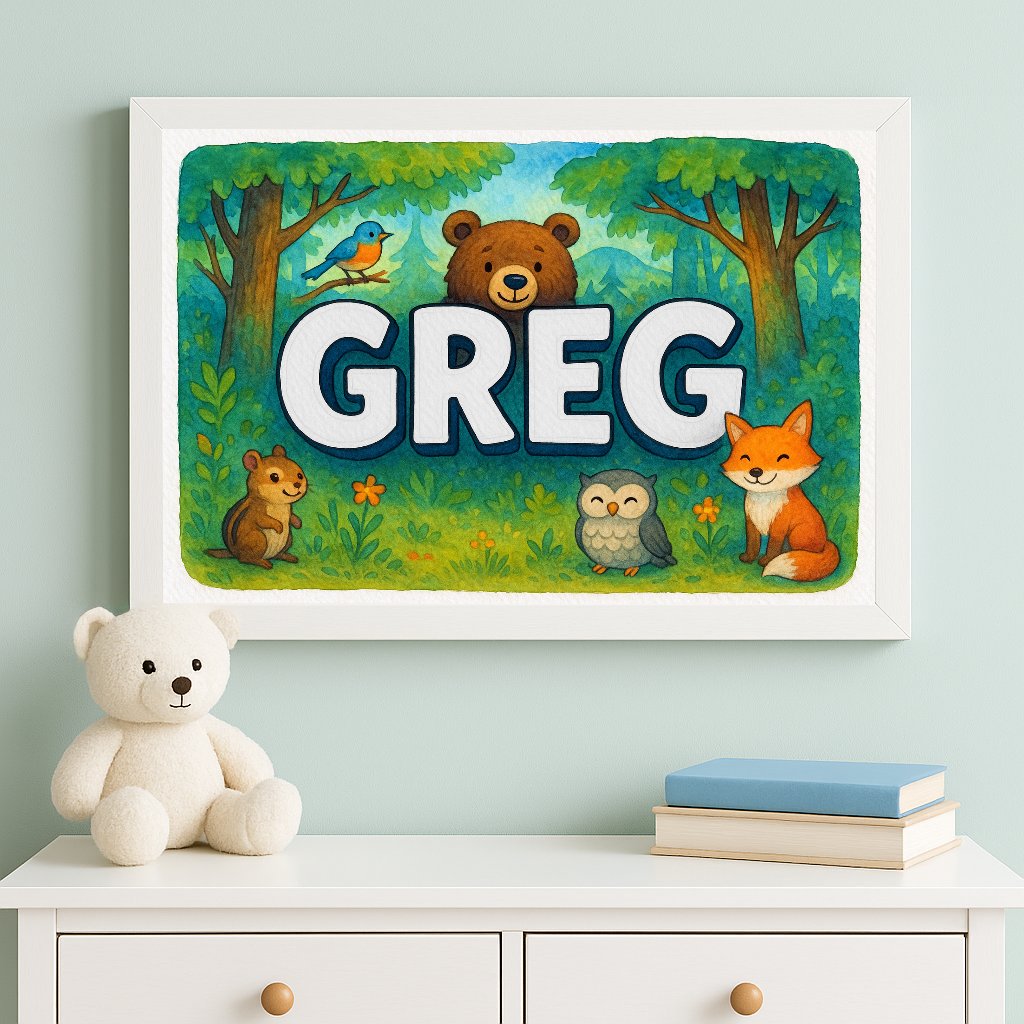Personalized name art for Greg