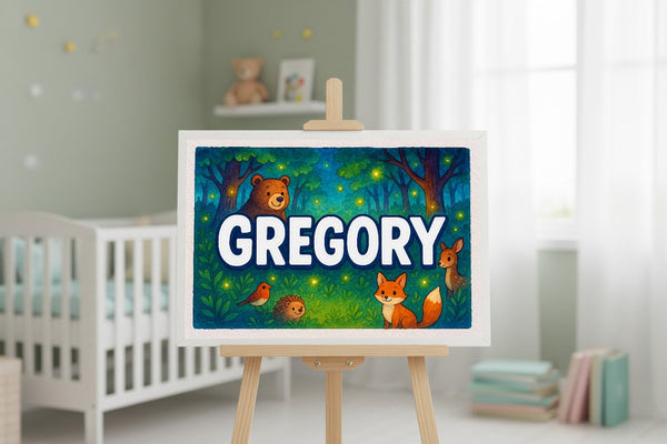 Gregory’s Personalized Forest Friends Art