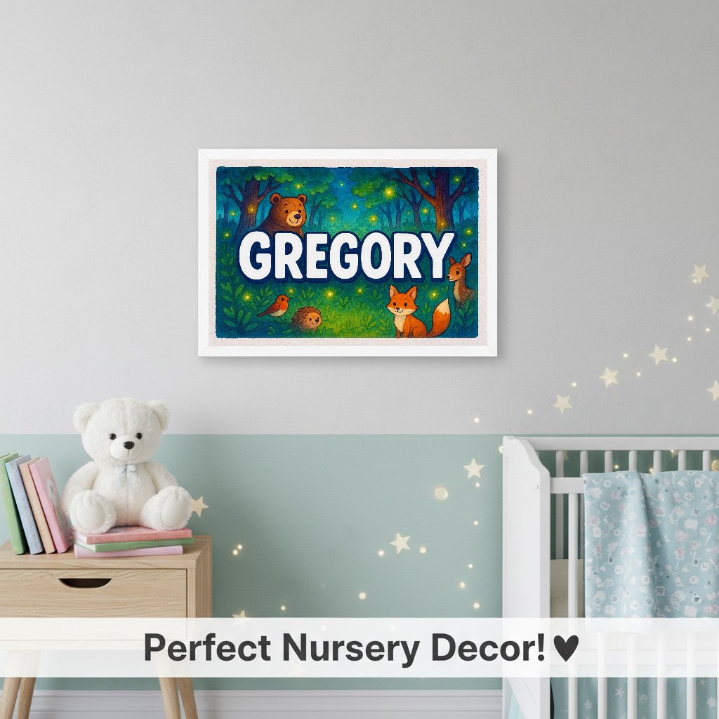 Personalized name art for Gregory
