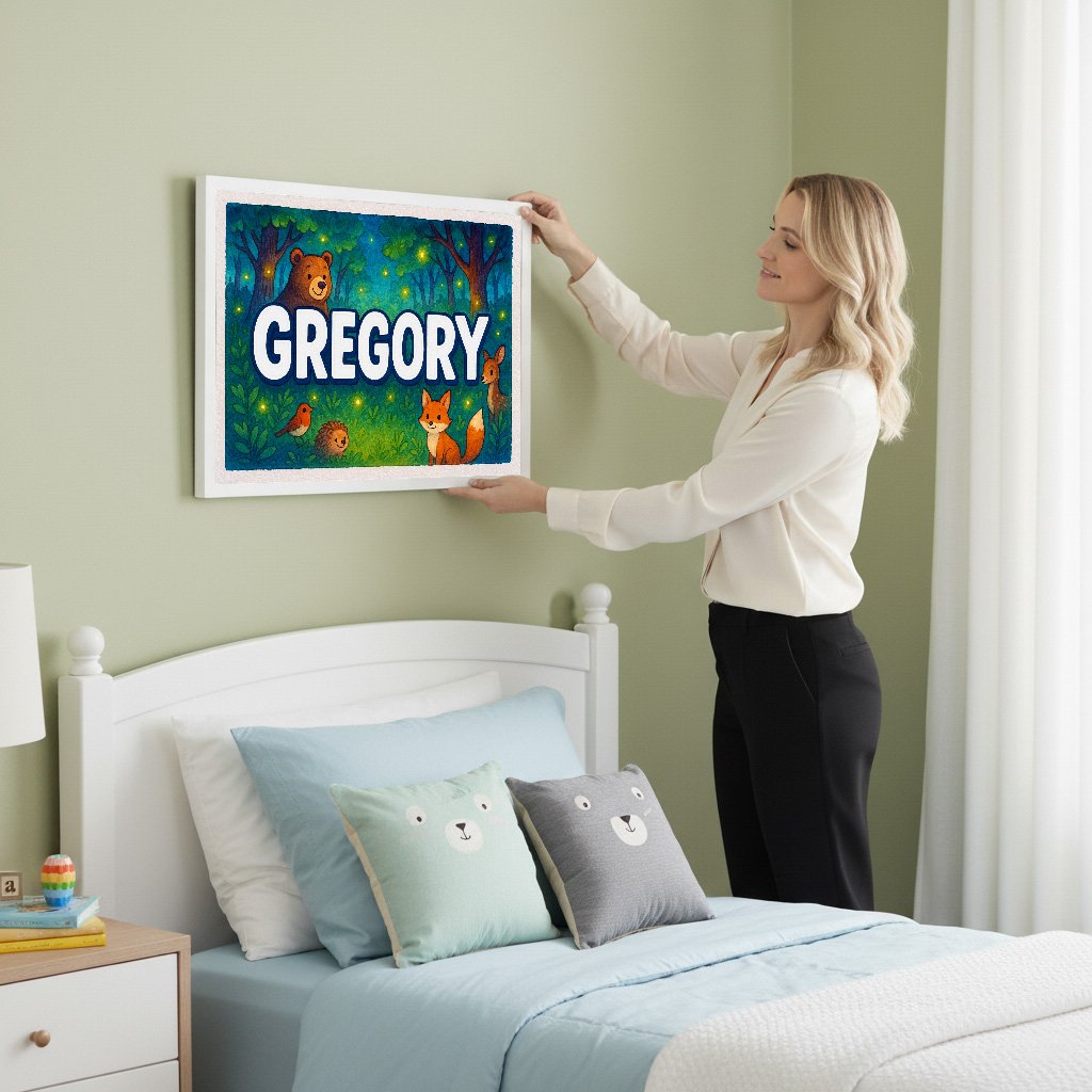 Personalized name art for Gregory