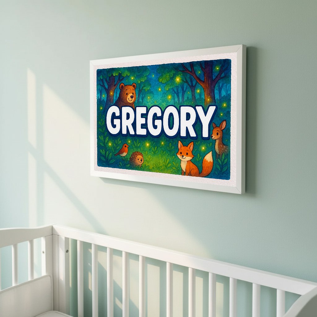 Personalized name art for Gregory