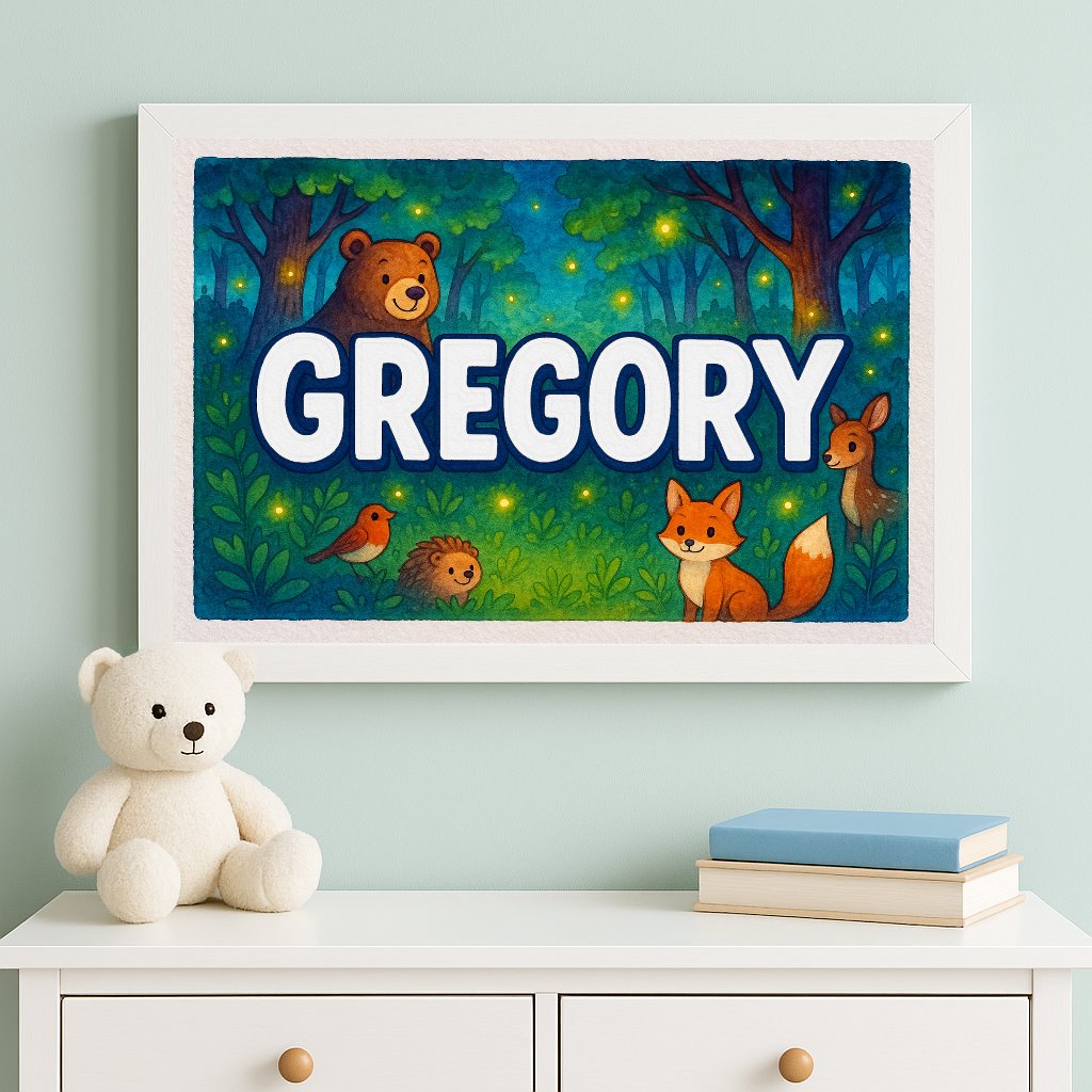 Personalized name art for Gregory
