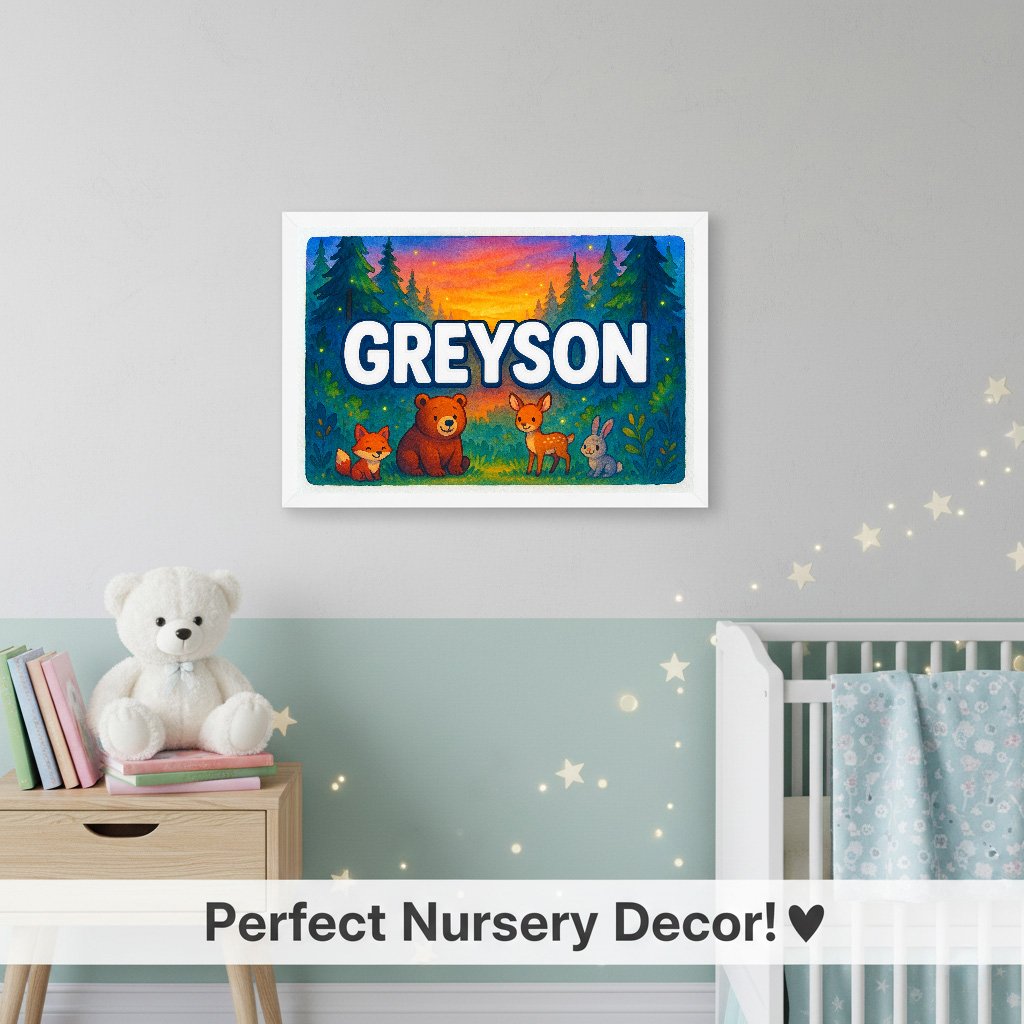 Personalized name art for Greyson