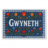 Gwyneth Name Art - Floral Farmhouse personalized wall print for kids