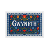 Gwyneth Name Art - Floral Farmhouse personalized wall print for kids
