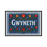 Gwyneth Name Art - Floral Farmhouse personalized wall print for kids