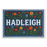 Hadleigh Name Art - Floral Farmhouse personalized wall print for kids