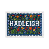 Hadleigh Name Art - Floral Farmhouse personalized wall print for kids