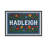 Hadleigh Name Art - Floral Farmhouse personalized wall print for kids