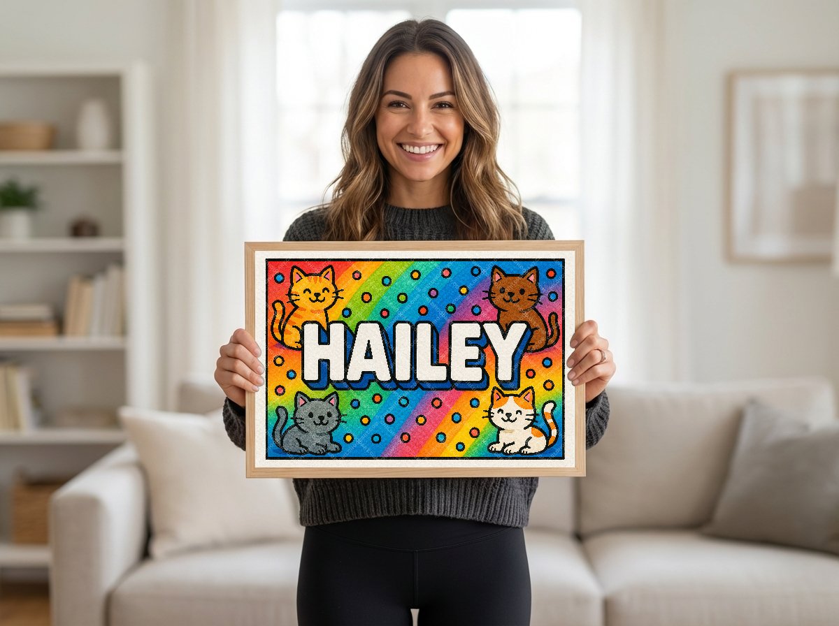 Personalized name art for Hailey