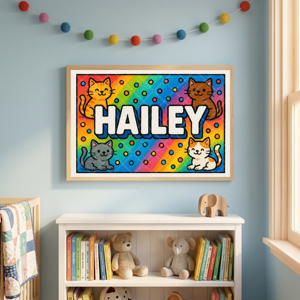 Personalized name art for Hailey