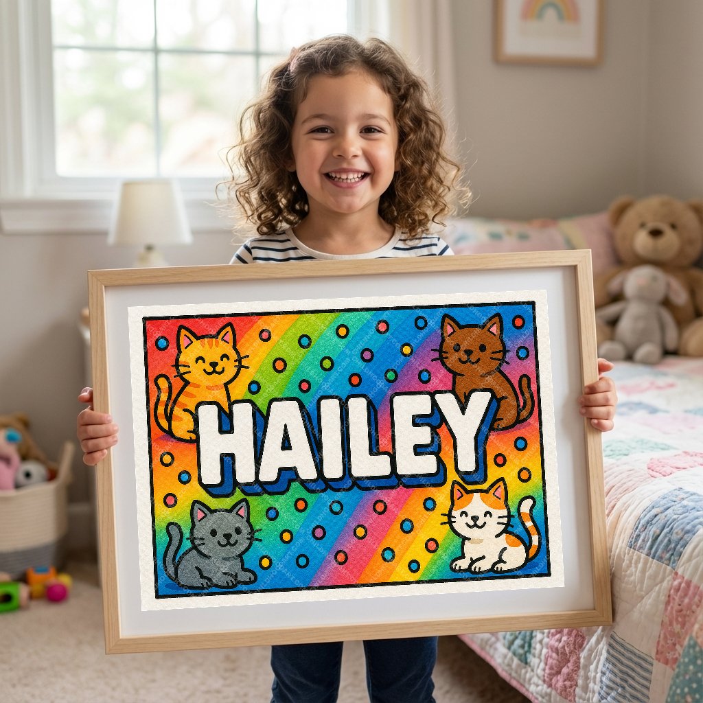 Personalized name art for Hailey