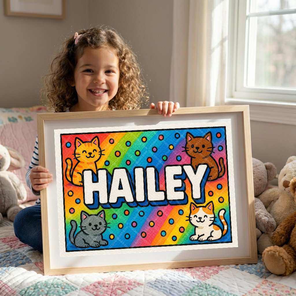 Personalized name art for Hailey