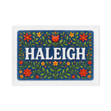 Haleigh Name Art - Floral Farmhouse personalized wall print for kids