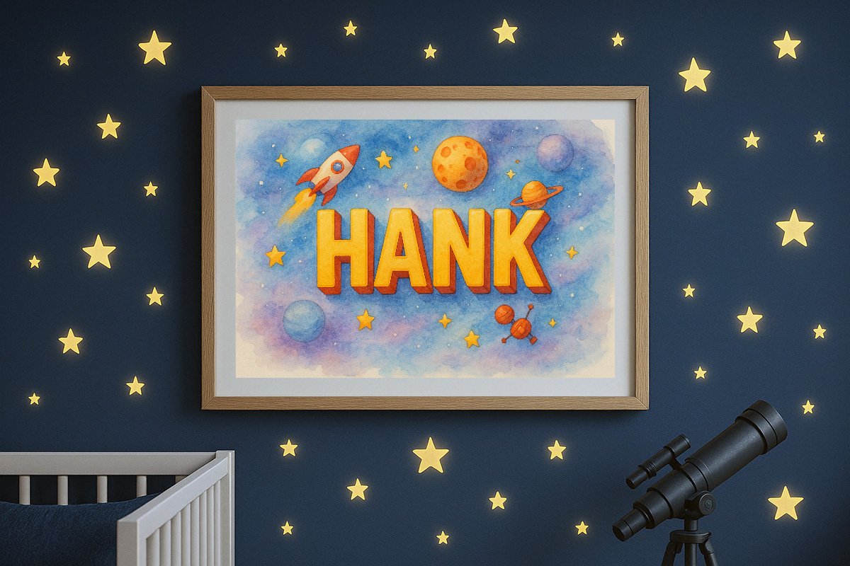 Hank Personalized Outer Space Art 04