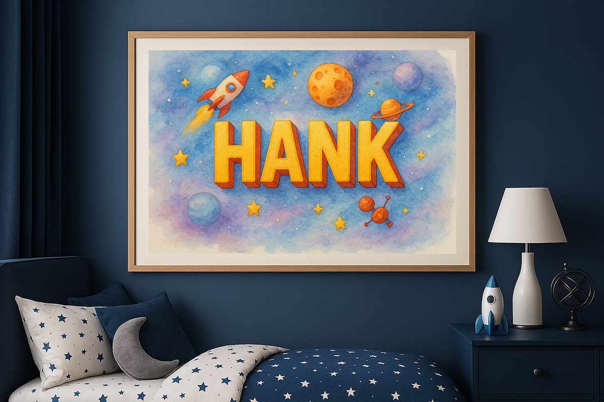 Hank Personalized Outer Space Art 04