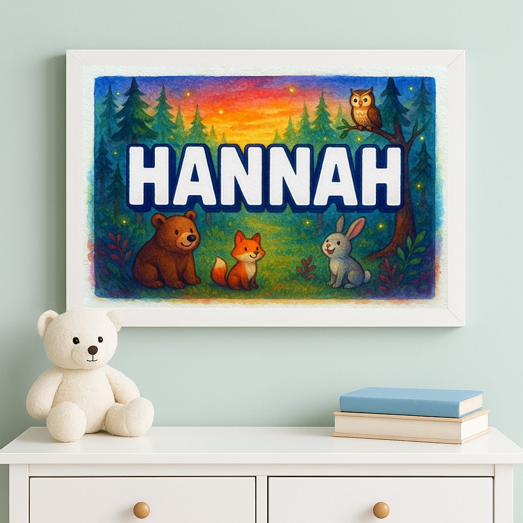 Personalized name art for Hannah