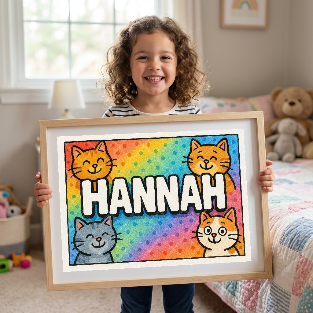 Personalized name art for Hannah