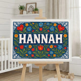 Calm personalized name art for Hannah