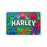 Harley Name Art - Dinosaur Adventure personalized wall print for kids
