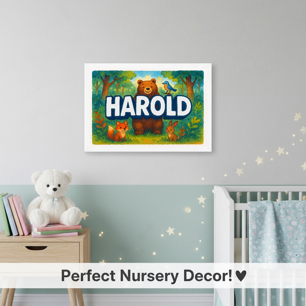 Personalized name art for Harold