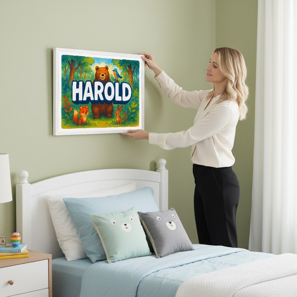 Personalized name art for Harold