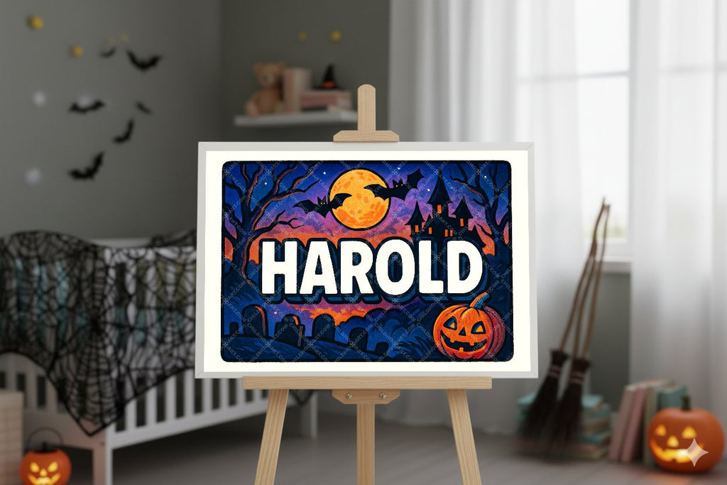 Personalized name art for Harold
