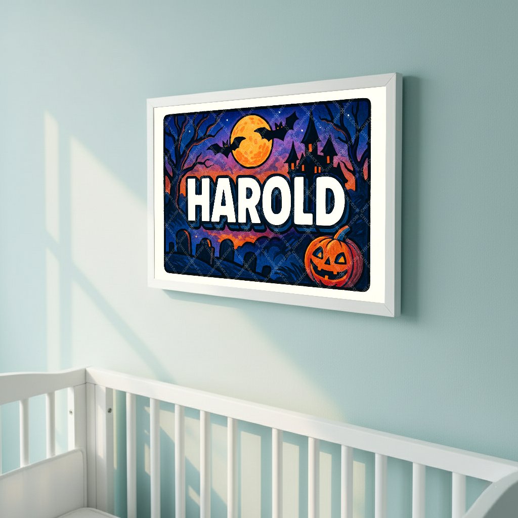 Personalized name art for Harold