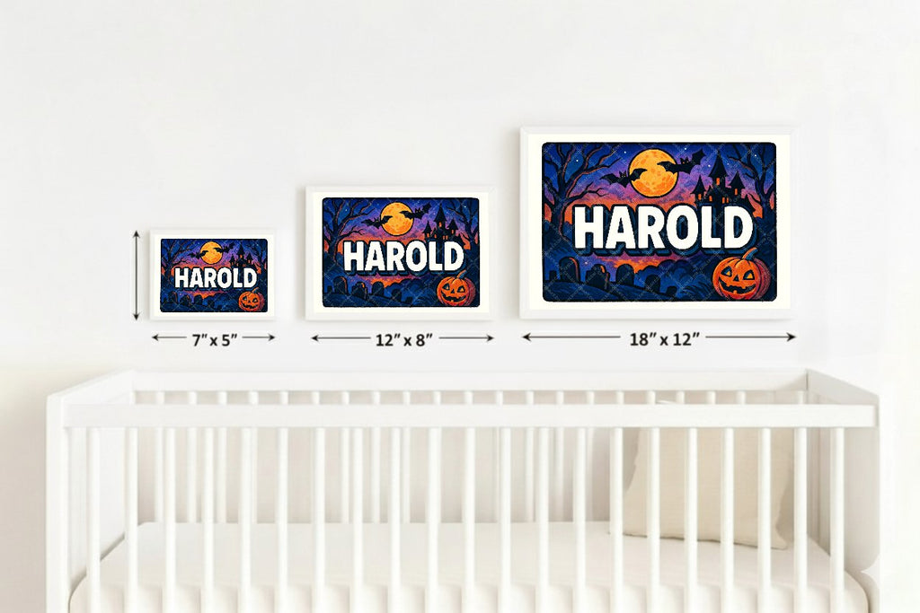 Personalized name art for Harold
