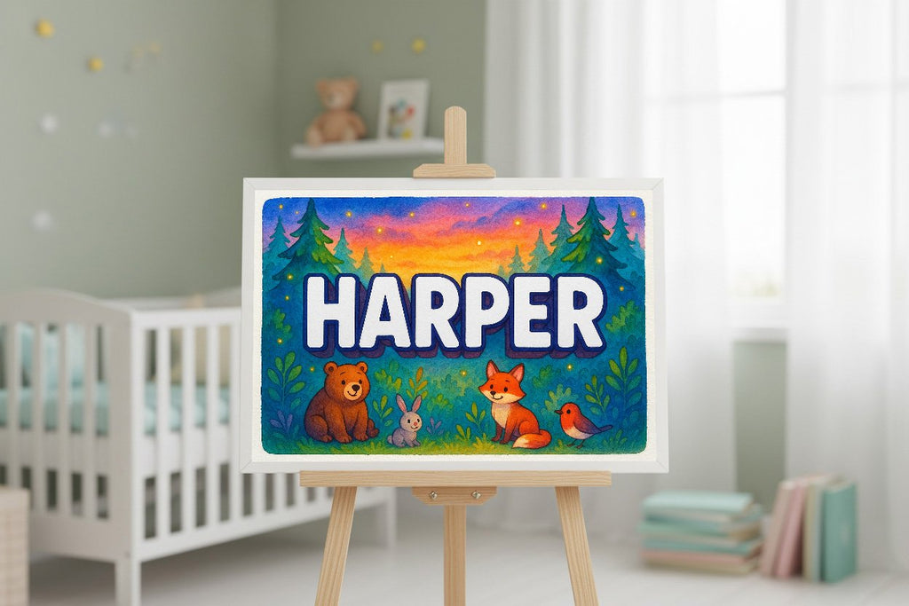 Personalized name art for Harper
