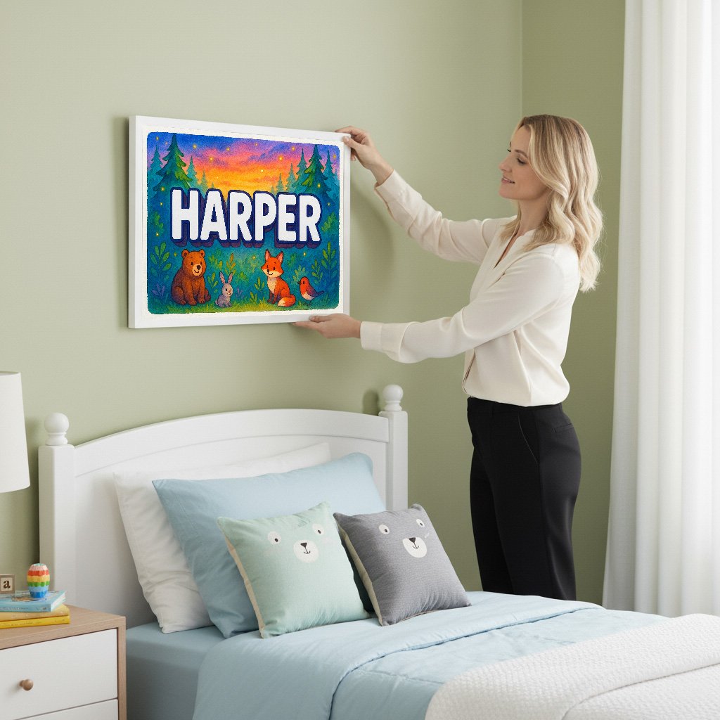Personalized name art for Harper