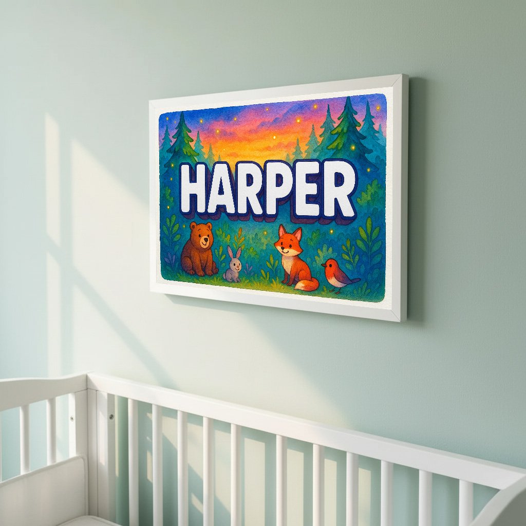 Personalized name art for Harper