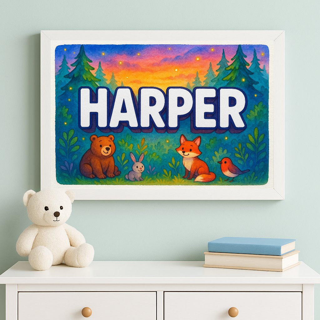 Personalized name art for Harper