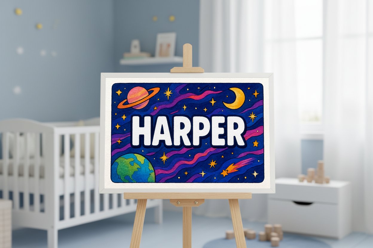 Personalized name art for Harper