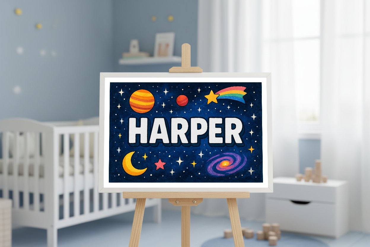 Personalized name art for Harper