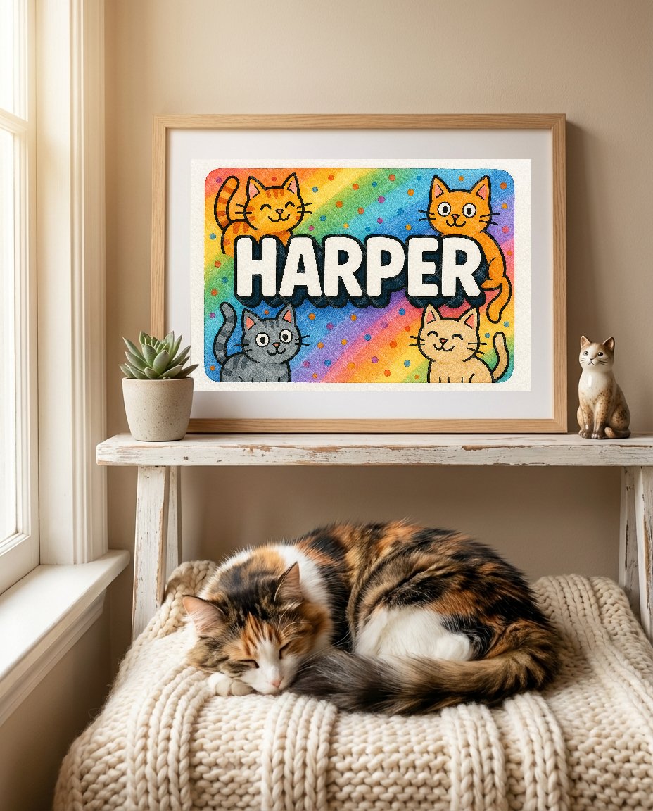 Personalized name art for Harper
