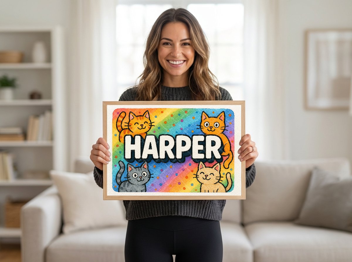 Personalized name art for Harper