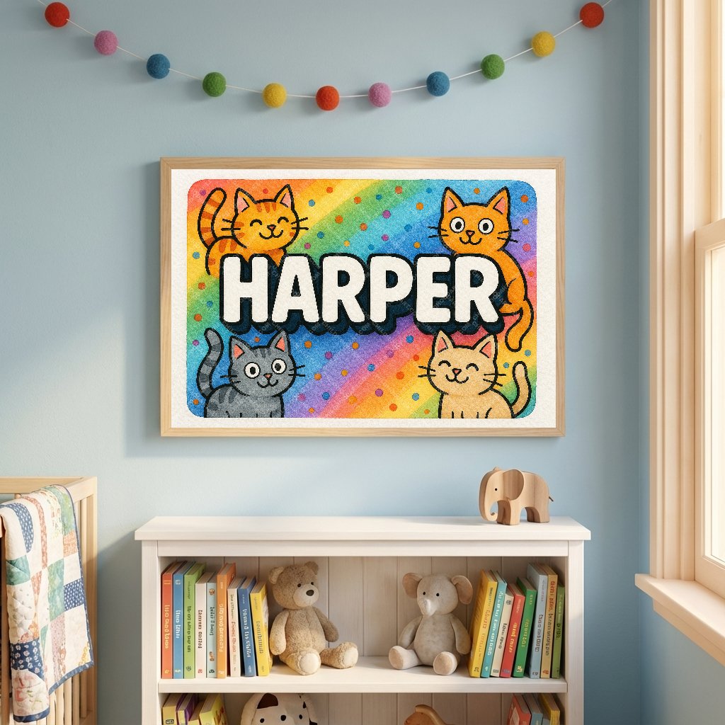 Personalized name art for Harper