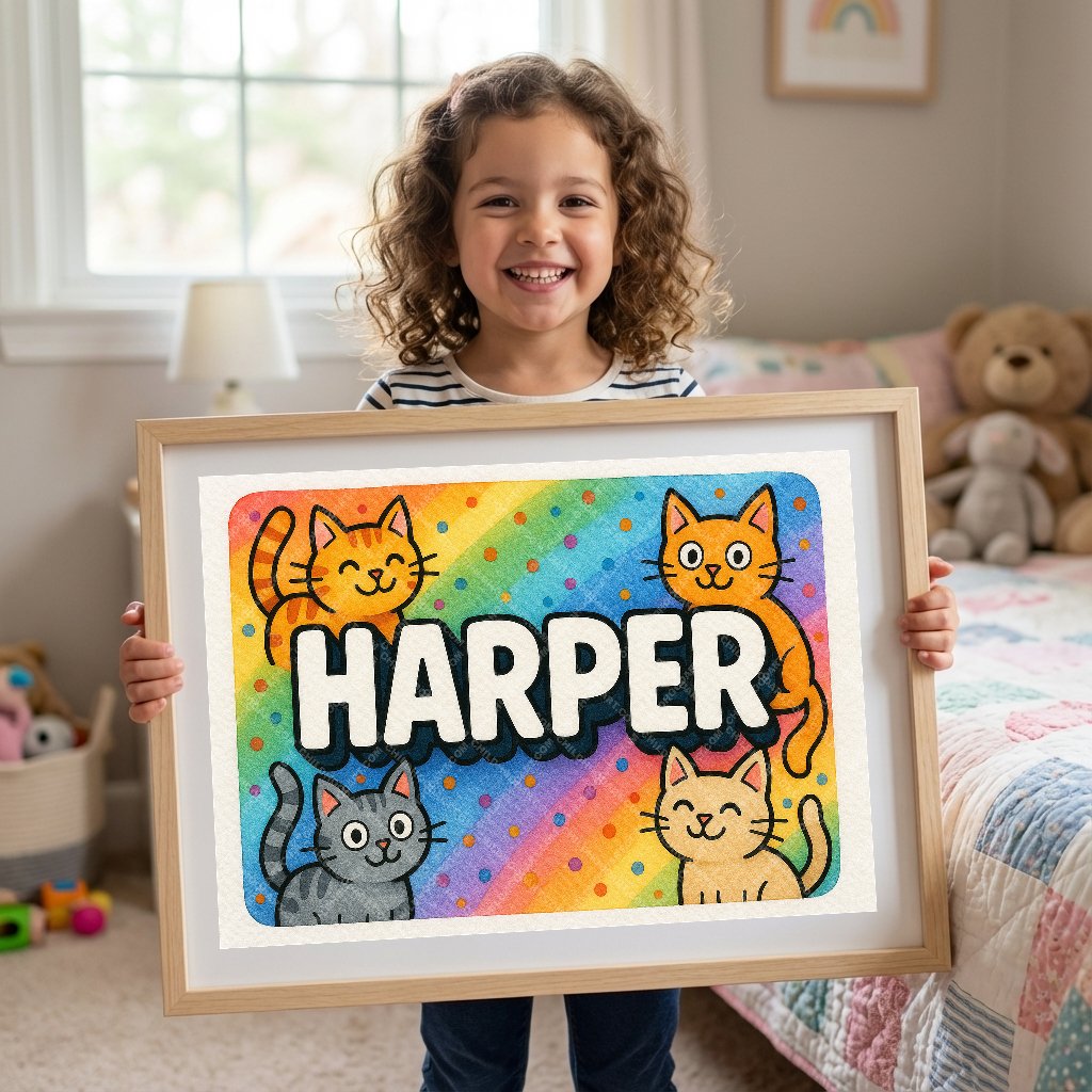 Personalized name art for Harper