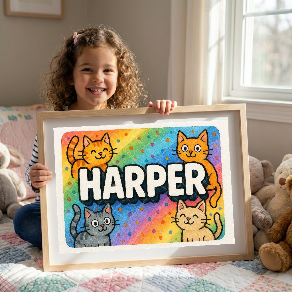 Personalized name art for Harper