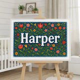 Calm personalized name art for Harper