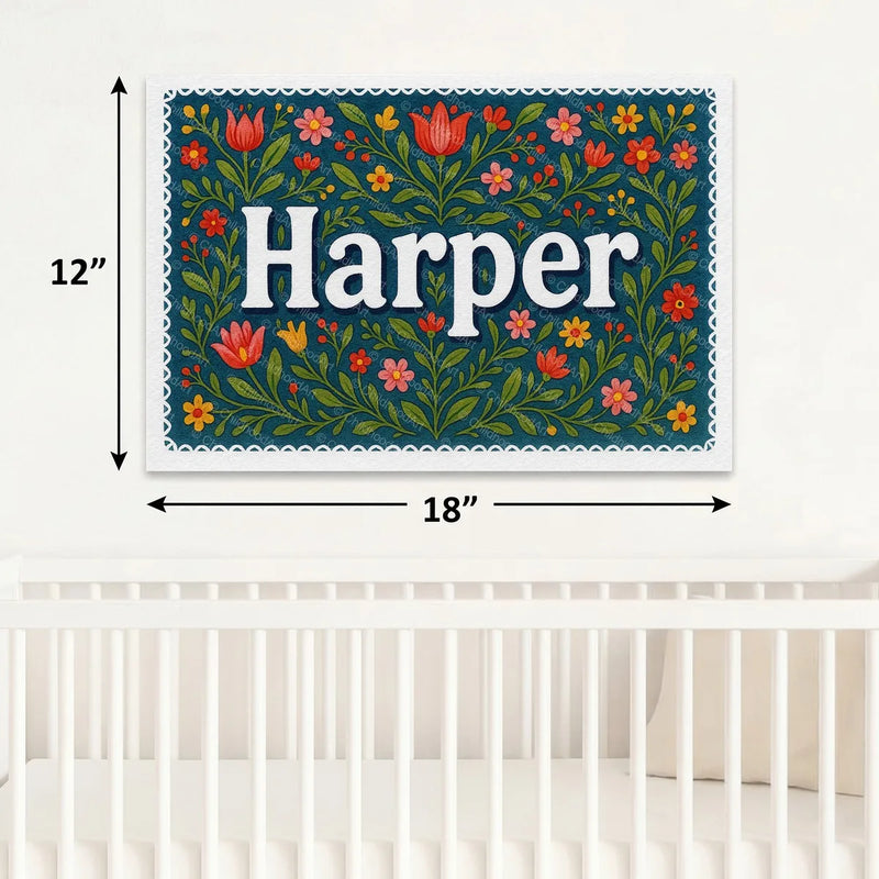 Calm personalized name art for Harper