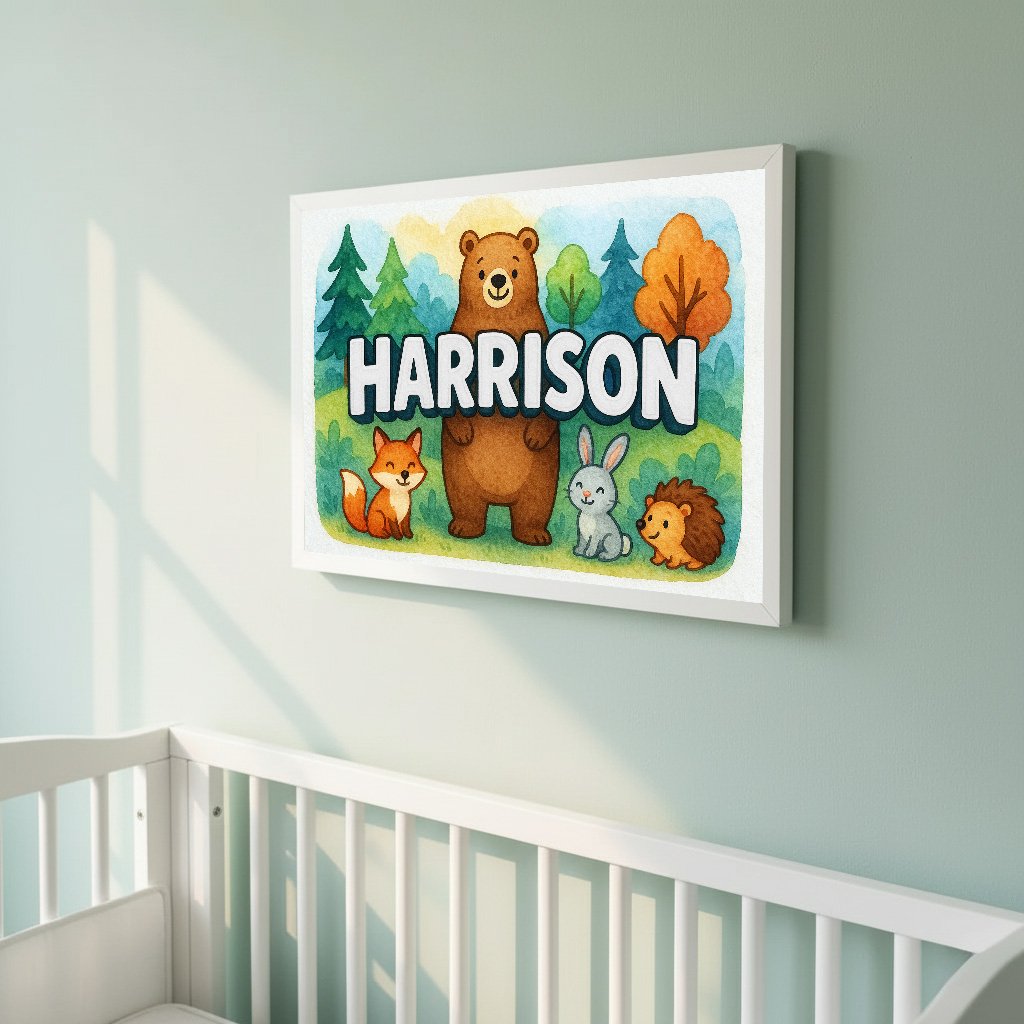 Personalized name art for Harrison