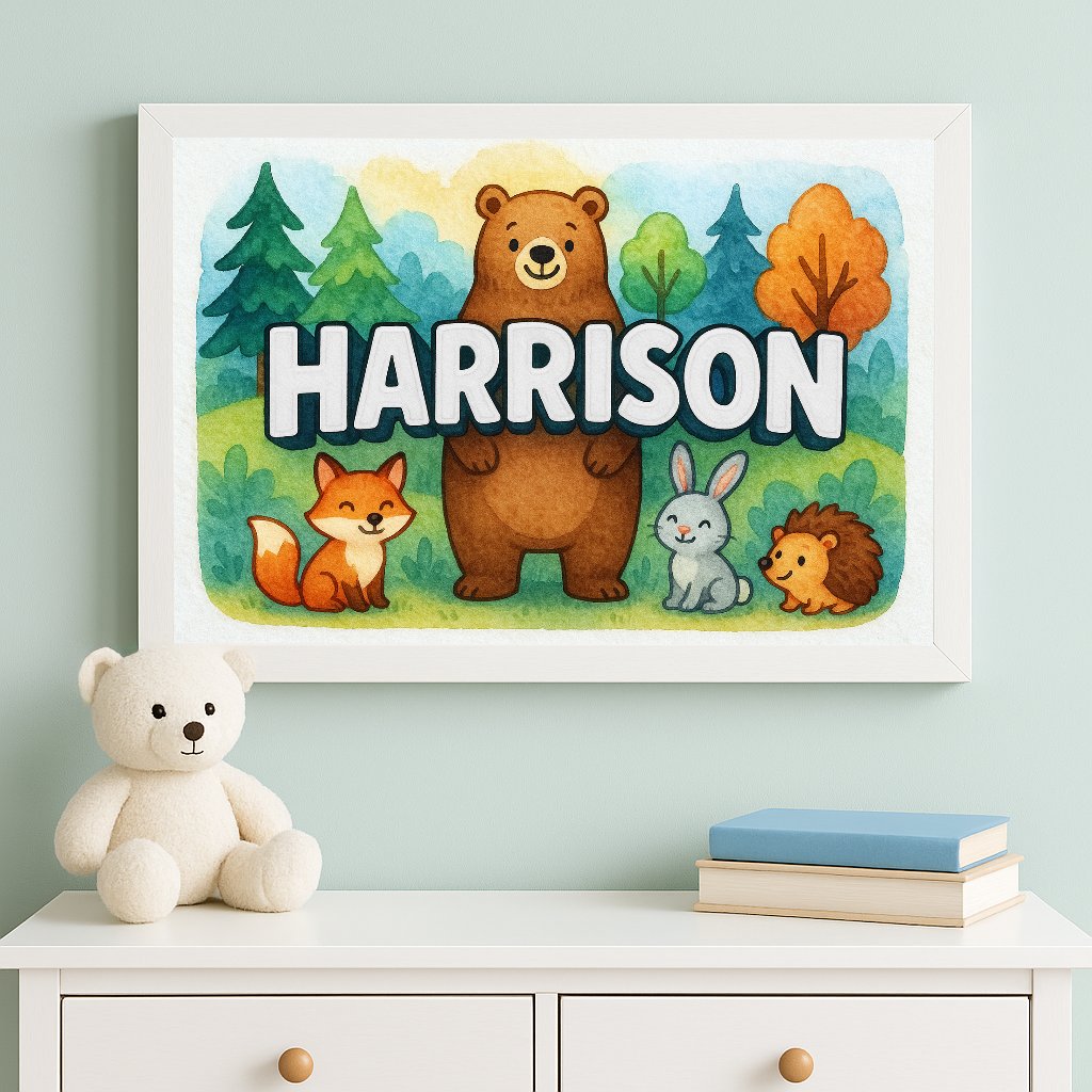 Personalized name art for Harrison