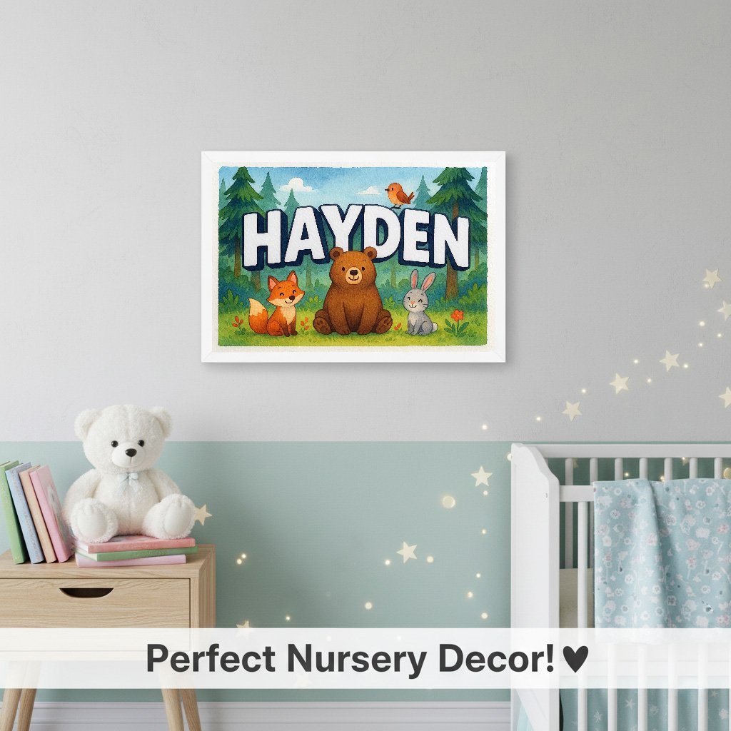 Personalized name art for Hayden